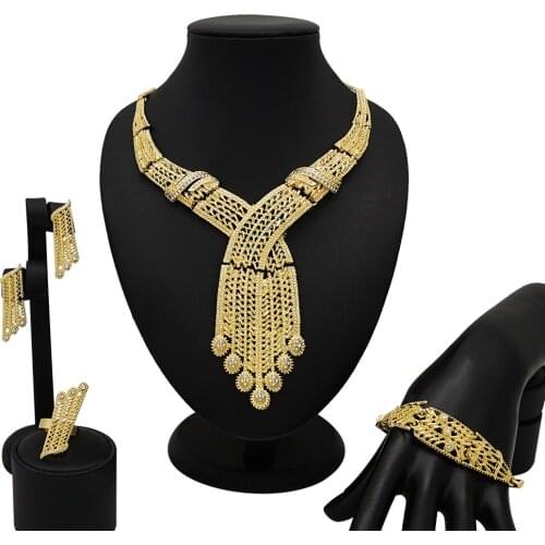 New design for african women necklace wedding jewelry set fashion jewelry womens accessories necklace