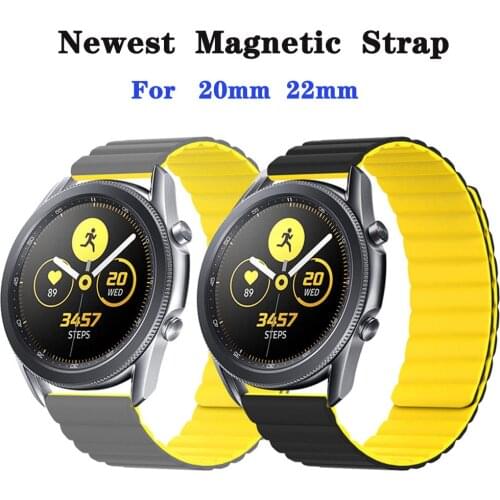 20mm 22mm Watch Band For Huawei Watch GT2 Pro Magnetic strap Bracelet Replacement Wrist Strap For Samsung Galaxy Watch 46mm 42mm