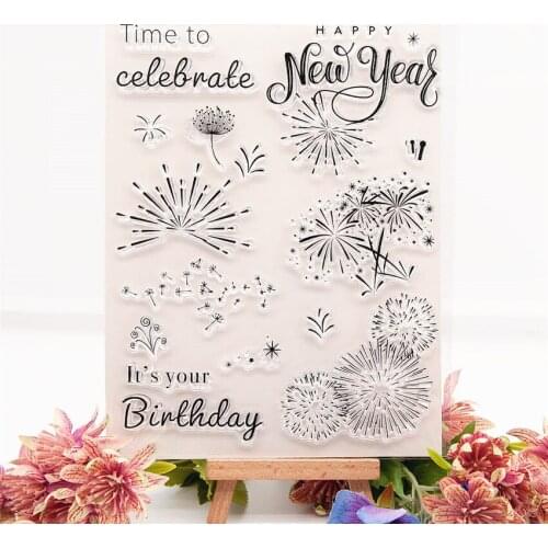 Christmas The New Year Clear Stamps Transparent Seal 14.5x18cm Silicone Seal TPR Halloween Roller stamps DIY Scrapbooking