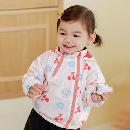 Trench Coat for Girls Autumn Spring Kids Fashion Print Jackets Winter Baby Girls Cute Thicken Fleece Hooded Coats Child Outwear