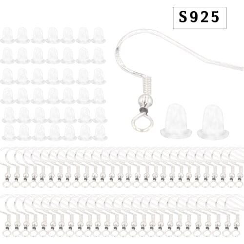 100pcs/lot 925siverdiy Earring Findings Earrings Clasps Hooks Fittings DIY Jewelry Making Accessories Iron Hook Earwire Jewelry