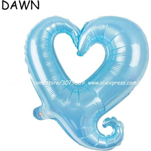 10pcs/lot Heart Shaped Aluminum Foil Balloon Small Hook Heart-shaped Wedding Birthday Party Decoration Supplies
