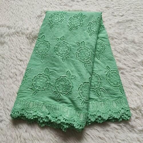 African Dry Polish Lace 2021 Fabrics High Quality Swiss Voile Lace In Switzerland Men Swiss Cotton Lace Fabric 5 Yards jl067