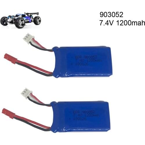 7.4V 1200mah 903052 Battery For Wltoys A949 A959 A969 A979 K929 RC Helicopter Airplane Car Boat LiPo RC Drone Battery 2PCS/lot