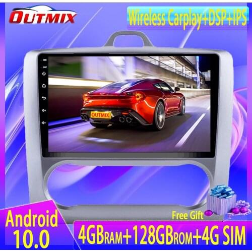 Android10.0 4G+128GB ROM FOR Ford Focus 2004-2011 Car Stereo Radio Multimedia Video Player Navigation GPS Built-in carplaY DSP