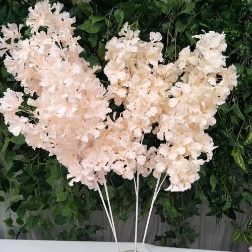 YO CHO Bridesmaid Bouquet Artificial Silk Cherry Blossoms 102 cm White Branch Sakura DIY Home Wedding Arch Decor Fake Flowers