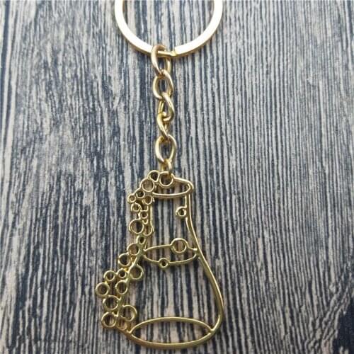 Erlenmeyer Flask Key Chains Fashion Potion Bottle Chemistry Laboratory Graduation Gift Car Keychain Bag Keyring For Women Men