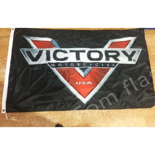 Motorcycle flag VICTORY Banner 3ftx5ft 100% Polyester