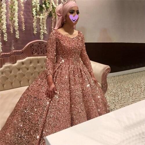 Gy Pageant Sparkly Sequined Arabic Bridal Gowns Dubai Sweetheart Burgundy Luxury Wedding Dresses Custom Made Vestido De Noiva