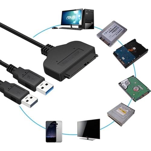 SATA 22 Pin To USB 3.0 Adapter USB Cable And Converter 2.5 Inches SATA Hard Disk Serial Port USB 3.0 Computer Cables Connectors
