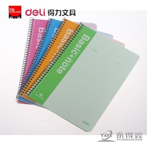 Stationery 7682 A5 50 helical binding notebook coil 50 page meeting book kawaii memo sheets planner stickers
