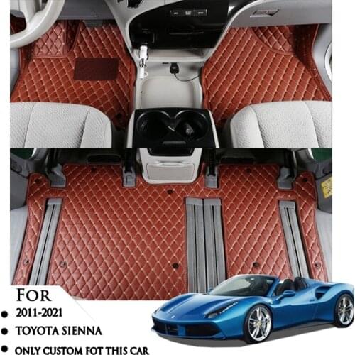 Floor Mat For TOYOTA SIENNA 2011 2012 2013 2014 2015 2016 2017 2018 2019 2020 2021 High Quality Foot Carpets Step Mat