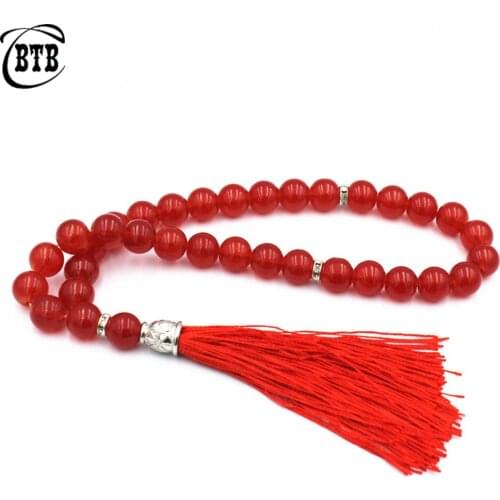 12mm Islamic Muslim Unisex Nostalgic Prayer Beads Tassel Pendant Bracelet Special Prayer Bead Bracelet