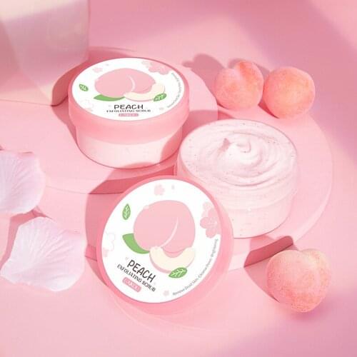 Peach Exfoliating Facial Scrub Cleaner Acne Blackhead Moisturizing Whitening Nourishing Repair Scrub Face Cream Skin Care