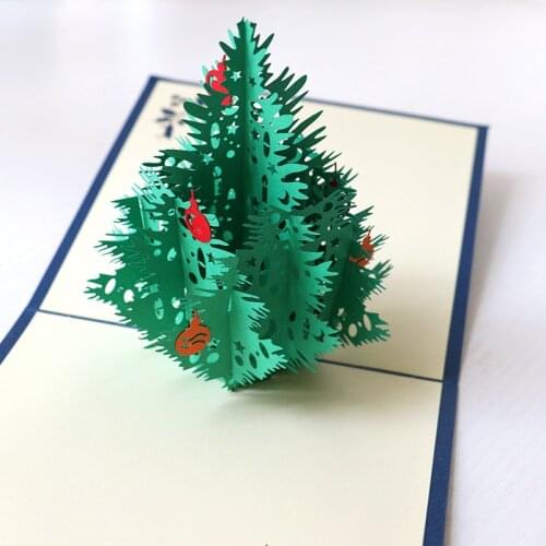 Festive Christmas Tree Pop Up Card - 3D Card Christmas Pop Up Card Christmas Tree Card Holiday Pop Up Card 3D Christmas Card