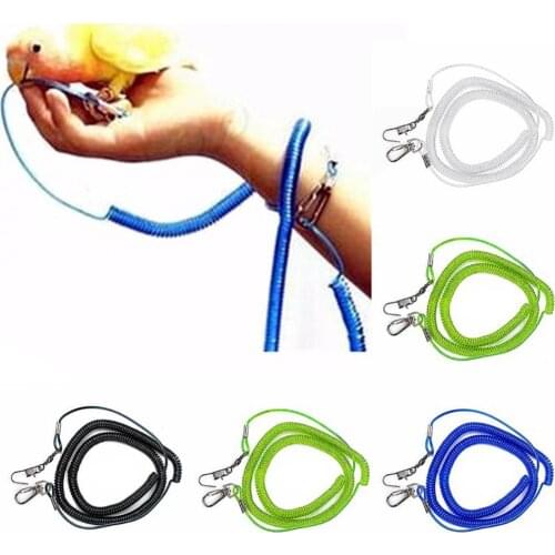 Parrot Bird Durable Leash Flying Training Rope Straps Parrot Cockatiels Starling Budgie Blue Adjustable Long Rope Traction Belt