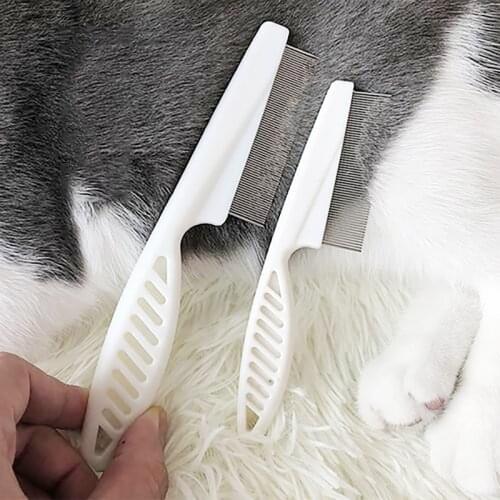Flea Comb Protect Cats Dogs Pet Stainless Steel Comfort Flea Hair Grooming Tools Deworming Brush Short Long Hair Fur Remove