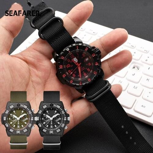 Nylon watch strap 22mm 23mm watch band waterproof sport for luminox watchbands nato strap fashion bracelet bracelet for men