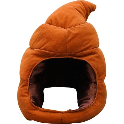 Shit Shape Hat Photo Costume Props Plush Toy Fake Poop Shit Hat Funny Gift Cotton Cute Toys Party Decor Party Photo Background
