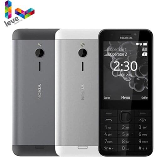 Factory Unlocked Nokia 230 GSM 2.8" Dual & Single SIM Card 2MP English&Hebrew&Arabic&Russian Keyboard Used Mobile Phone