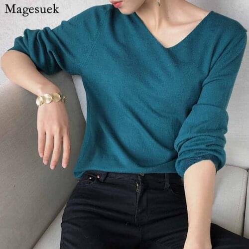 Spring Autumn Office Lady 2020 Knitted Solid Loose Shirts Blusas Mujer De Moda Long Sleeve Women Tops and Blouse Clothes 10129