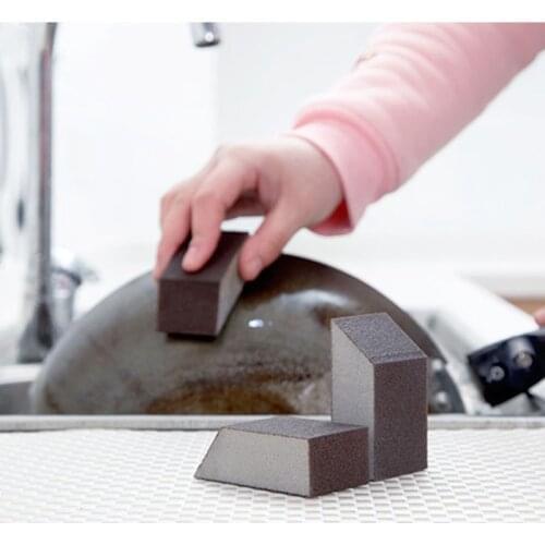 1pc Kitchen Cleaning Brush Home Emery Sponge Dish Towel Remove Stains Rust Remover Brush Eraser Kitchen Tools Gadgets