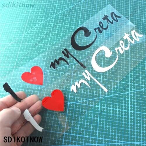 2020 Custom 28x6.8cm I love my car Decal Funny Sticker Styling Door Window Decoration For hyundai creta ix25 2018 accessories