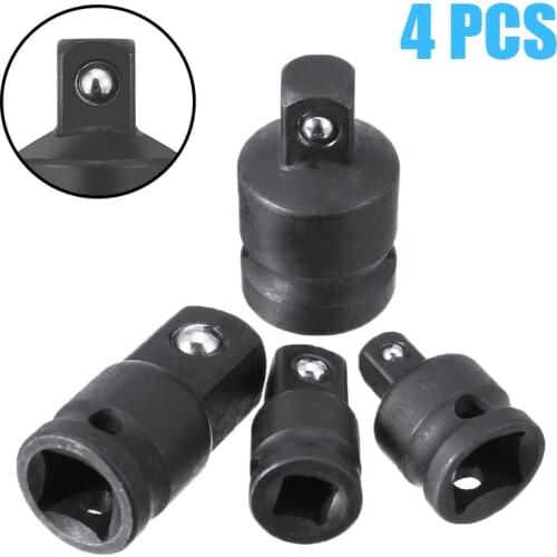 4pcs 1/4 3/8 1/2 Drive Socket Adapter Converter Reducer Air Impact Craftsman Socket Wrench Adapter Hand Tools Repair Accessories