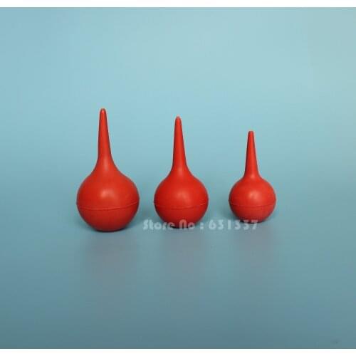 90ml 60ml 30ml oz Mini Laboratory Tool Red Rubber Suction Ear Syringe Bulb 3pcs/ 1 lot