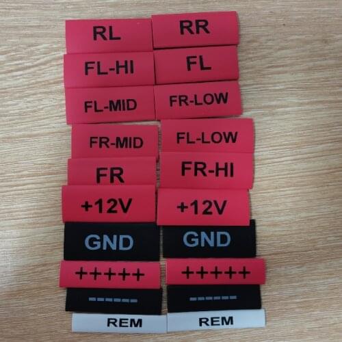 Car Audio Modified Cable Heat Shrinkable Tube Logo Printed on Both Sides of High Quality Flame Retardant Heat Shrinkable Tube