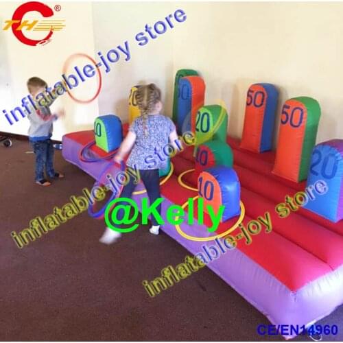 Free air shipping inflatable hoopla game for children, popular hoopla inflatable toss interactive carnival sport games for sale