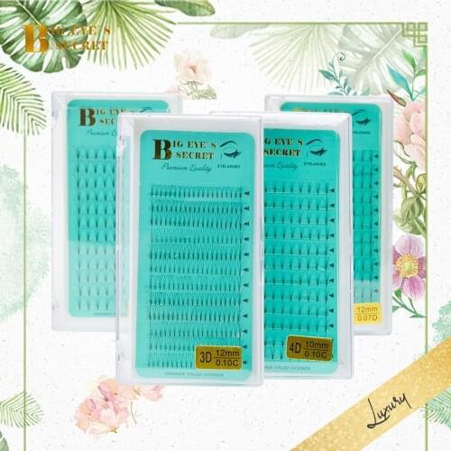 Big eyes secret Lashes Premade Volume Fans Faux mink Short Stem Eyelashes maquiagem cilios Soft Makeup eyelashes Extension