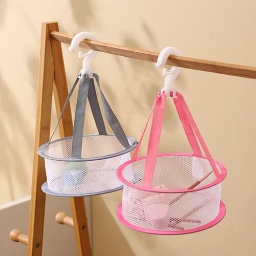 Household Drying Basket Mesh Hanging Storage Rack For Makeup Tools Foldable Drying Rack For Makeup Sponge Brushes Drain Rack