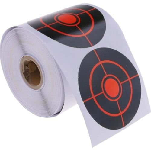 ELOS-250Pcs Roll Adhesive Target Diameter 7.5 Cm Splatter Target Stickers Set for Outdoor and Indoor Sport