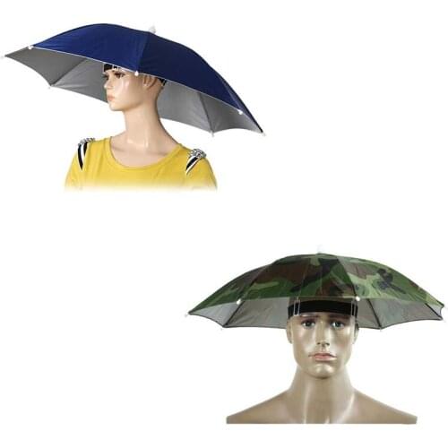2PCS Umbrella Hat Headwear for Outdoor Fishing Gardening Beach