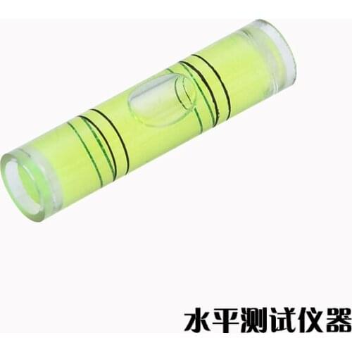 10*40mm Cylinder Spirit Balance Level tester bubble With Magnetic Stripe Degree Mark Surface plastic Level Measuring Tool