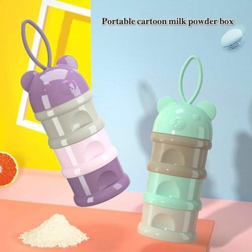 Milk powder box koala new two-color milk powder storage box three layers baby food storage box snack packaging