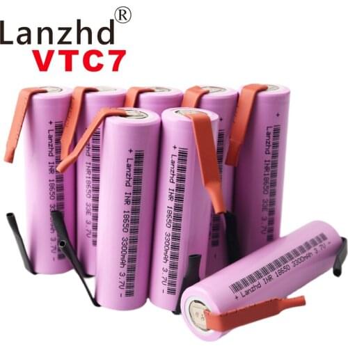 24PCS lithium ion 18650 battery 3.7v Rechargeable batteries For Samsung 18650 35E 3300mAh VTC7 +DIY Nickel 100% Original brand
