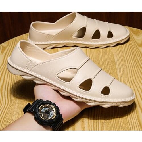 2021 Mens Sandals Summer Beach Men Casual Slip-on Shoes Breathable Sneakers Male Outdoor Water Shoe Hollow Sports Designer Flat