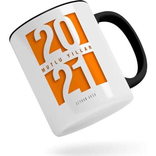 Personalized 2021 Happy birthday Black Mug Bardak-7