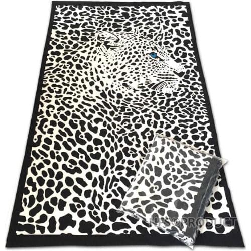 Microfiber Beach Towel Quick Dry Absorbent Travel Sport Towels Washcloth Oversized 100x180cm 70x140cm Leopard Print Bath Towel