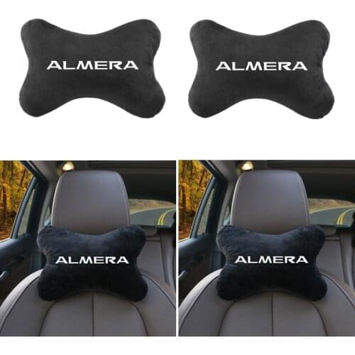 1pcs Car Auto Seat Head Neck Rest Cushion Headrest Pillow Pad for Nissan Almera G15 N16 Car-Styling Badge Accessories