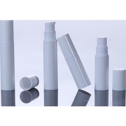 20pcs/lot White Empty Airless Bottle Cosmetic Plastic Spray Pump Container Travel Makeup 5ml 10ml