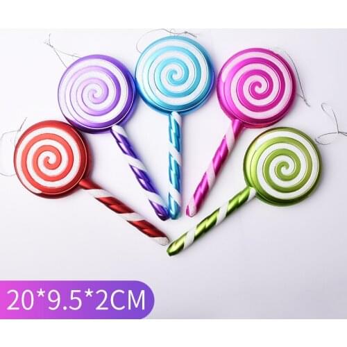 Christmas decorations scene layout gift ornaments pendant ornaments DIY wedding New Year 20CM color lollipop