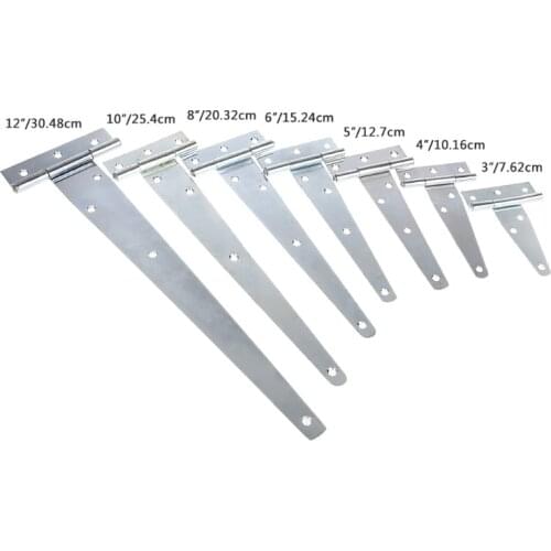 White Zinc T Shape Triangle Hinge Cabinet Shed Wooden Door Gate Hinges Hardware