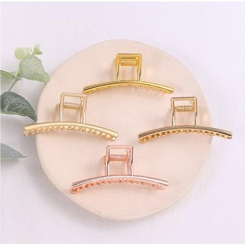 Simple Geometric Metal Hairpin Clip Jewelry Metal Clip Retro Alloy Small Clip Hair Clips For Women Hair Styling