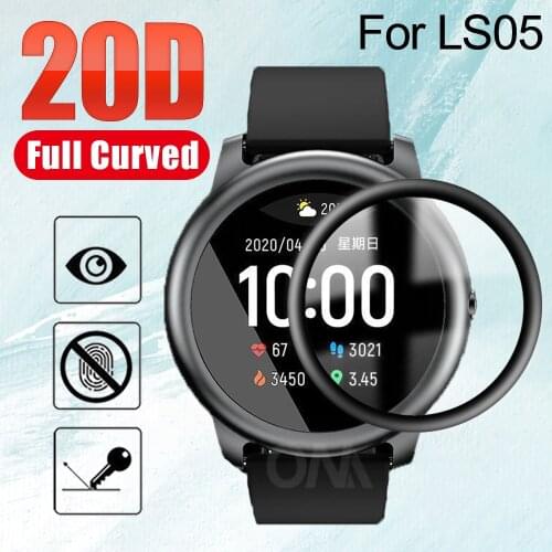 20D Curved Edge Full Coverage Protective Film Cover For Xiaomi Youpin Haylou RS3 LS04 / Solar LS05 Screen Protector (Not Glass