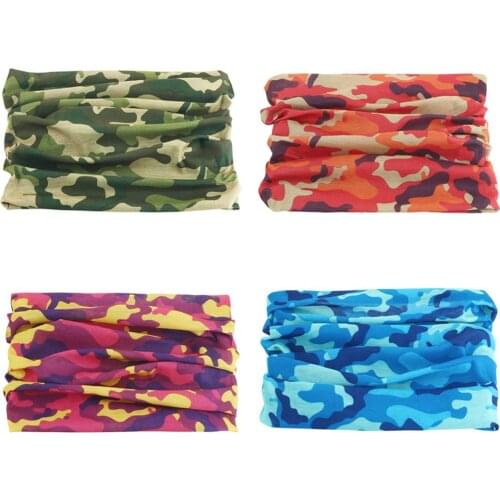Camouflage Color Protective Riding Camping Cycling Headscarf Anti-UV Windproo Balaclava Headband Headwear Hair Accessories