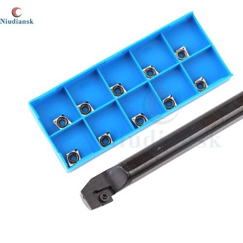 10pcs CCMT0602 Carbide Inserts 1pc S08K S10K-SCZCR06 Internal Turning Tool Holder S12M-SCZCR06 S16Q-SCZCR06 CNC Lathe Tools Suit