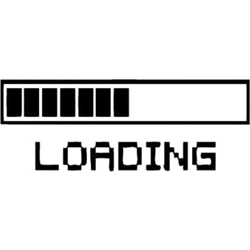 14cm*5.1cm Loading Mark Creative Car Styling Stickers Decals Vinyl Black/Silver S3-6370